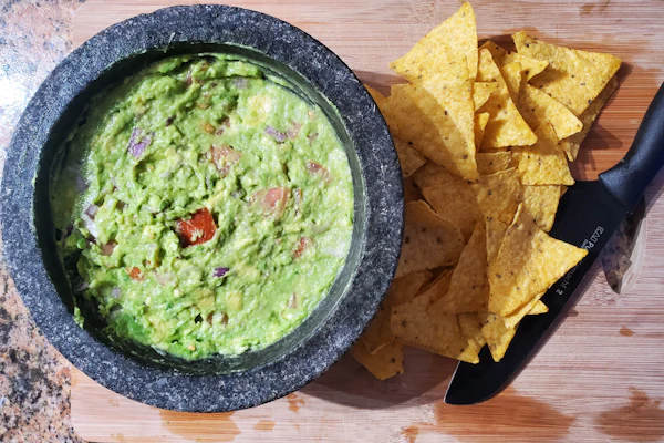 A bowl of guacamole